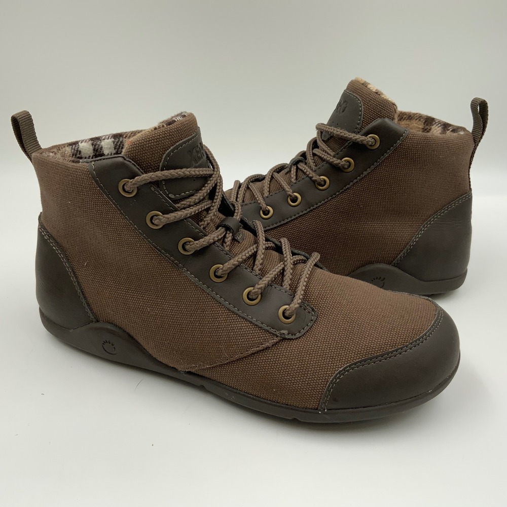 Xero Shoes Denver Mens 8 Brown Canvas Minimalist Barefoot Winter Boots F220615W